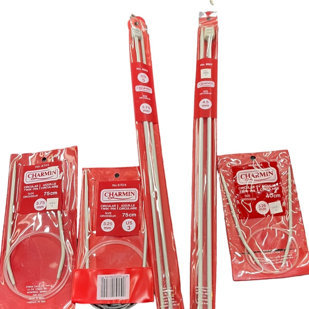 Charmin Knitting Lot, Circular Twin-Pin 3.75 Mm, 3.25mm, Knitting Needles
